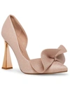Betsey Johnson Women's Nobble Structured Bow Slip-on Pumps In Beige