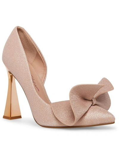 Betsey Johnson Women's Nobble Structured Bow Slip-on Pumps In Champagne