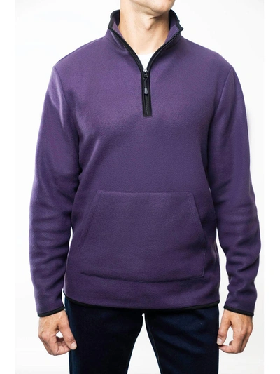 Lazer Mens Fleece 1/4 Zip Sweatshirt In Purple