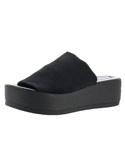 Steve Madden Slinky Womens Platform Open-toe Platform Sandals In Black