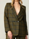 CURRENT AIR CHECKERED BLAZER IN NAVY-OLIVE