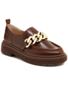 Kelsi Dagger Brooklyn Pulse Chain Platform Loafer In Brown