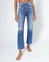 Re/done Comfort Stretch Ultra Highrise Stove Pipe Jean In Vintage Indigo Destroy In Multi