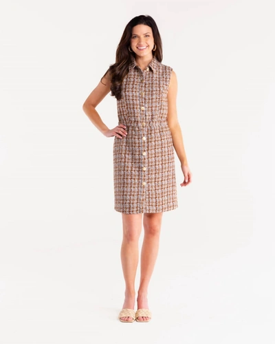 S'edge Rae Dress In Tweed In Beige