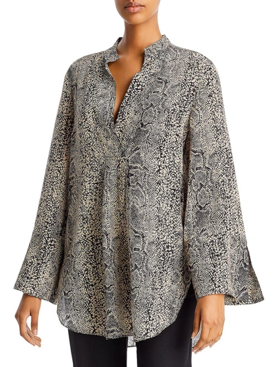 By Malene Birger Flaiy Womens Silk Snake Print Blouse In Multi