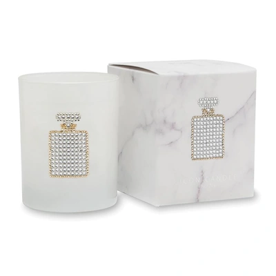 Primal Elements Cigpb Perfume Bottle 9.5 Oz. Icon Candle In White Marble