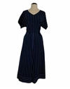 LYSSÉ STRIPE JUMPSUIT IN BLUE