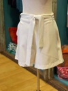 Isle By Melis Kozan Women's Belted Knit City Short In White In White