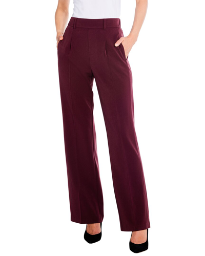 Nic + Zoe Avenue Pleated Wide Leg Pants In Redwood