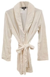 JUICY COUTURE WOMEN'S VELOUR WRAP BELTED LOUNGE ROBE IN ANGEL