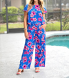 HATLEY BOW BACK JUMPSUIT IN BOLD BLOSSOMS