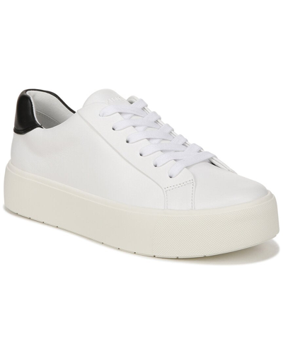 Vince Benfield Leather Platform Sneaker In White/palmleaf