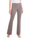 Nic + Zoe Sketched Plaid Bootcut Pant In Neutral Multi In Brown