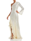 Cinq À Sept Cinq A Sept Angeline Embellished One-shoulder Gown In Beige