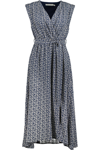 BISHOP + YOUNG CALIFORNIA DREAMING AERIES WRAP DRESS IN NAVY MOSAIC