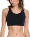 925 Fit Get In Line Sports Bra In Navy In Black