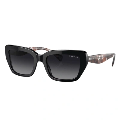 Ralph Lauren Ra 5292 5001t3 53mm Womens Rectangle Sunglasses In Shiny Black