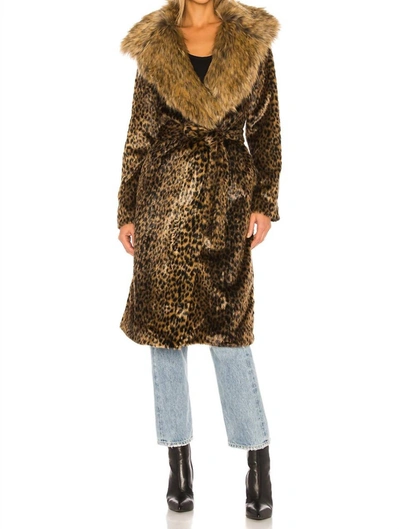 Show Me Your Mumu Minnelli Faux Fur Jacket In Cheetah In Multi