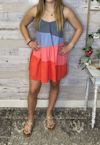 Z SUPPLY AMALFI COLORBLOCK MINI DRESS IN BLUEBIRD