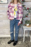 Kut From The Kloth Luciana Plaid Crop Jacket In Multi