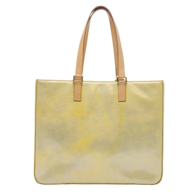 Pre-owned Louis Vuitton Columbus Patent Leather Tote Bag () In Yellow