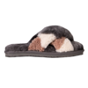 CLOUD NINE LADIES DUO-TONE EMMA SHEEPSKIN SLIPPER IN GREY/BROWN