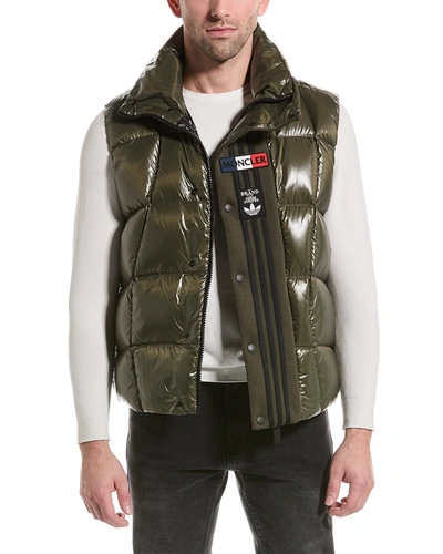 Moncler Down Vest In Green