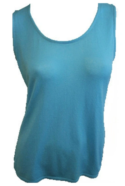 Angel Bra-friendly Tank Top In Turquoise In Blue