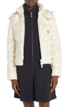Moncler Andro Hooded Puffer Jacket In Beige