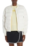 Moncler Down-filled Bomber Jacket In Bright White
