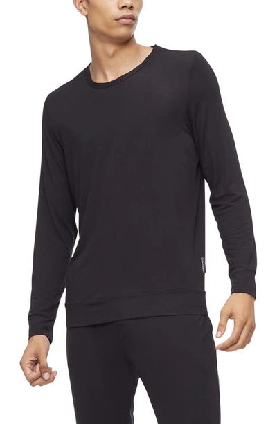 Calvin Klein Men's Ultra Soft Modern Modal Crewneck Lounge Sweatshirt In Ub1 Black