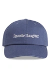 FAVORITE DAUGHTER CLASSIC LOGO COTTON TWILL BASEBALL CAP