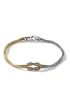 John Hardy 14kt Yellow Gold And Silver Manah 1.8mm Double-row Bracelet