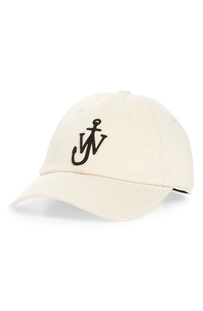 Jw Anderson J.w. Anderson Logo-embroidered Cotton Cap In Natural