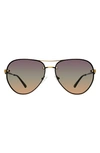 KURT GEIGER SHOREDITCH 60MM RIMLESS AVIATOR SUNGLASSES