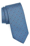 Ferragamo Woven Gancini Silk Classic Necktie In Bluette/ Azzurro