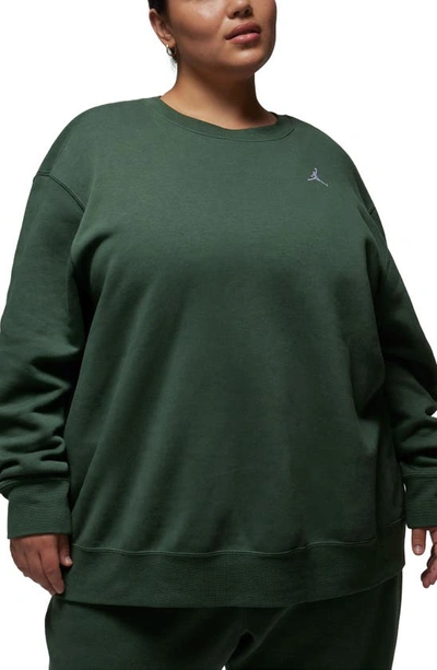Jordan Women's  Brooklyn Fleece Crew-neck Sweatshirt (plus Size) In Green