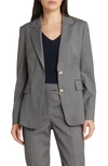 HUGO BOSS JABIELLE PINSTRIPE VIRGIN WOOL BLAZER