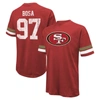 MAJESTIC MAJESTIC THREADS NICK BOSA SCARLET SAN FRANCISCO 49ERS NAME & NUMBER OVERSIZE FIT T-SHIRT