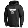 Fanatics Branded Black Chicago Bulls Marble Logo Pullover Hoodie In Black