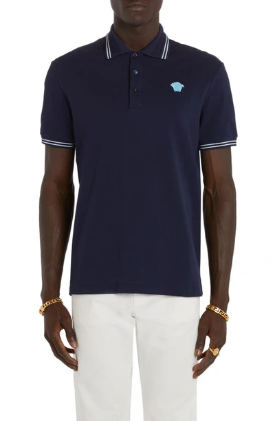 Versace Medusa Polo. In Blue