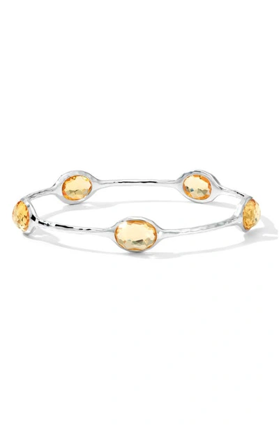 Ippolita Sterling Silver Rock Candy® 5-stone Citrine Bangle