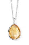 Ippolita Women's Rock Candy Sterling Silver & Orange Citrine Teardrop Pendant Necklace In Silver
