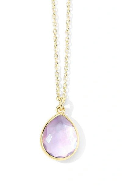 Ippolita 18kt Yellow Gold Rock Candy Mini Teardrop Amethyst Necklace