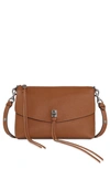 Rebecca Minkoff Darren Zip Leather Crossbody Bag In Rocher