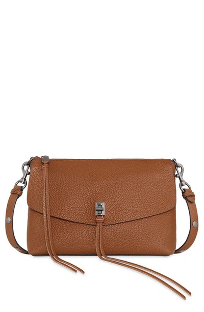 Rebecca Minkoff Darren Zip Leather Crossbody Bag In Rocher