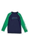 SNAPPER ROCK SNAPPER ROCK KIDS' SURF WAVE GRAPHIC RASHGUARD