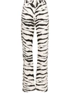 Alaïa Zebra-print Jeans In Beige