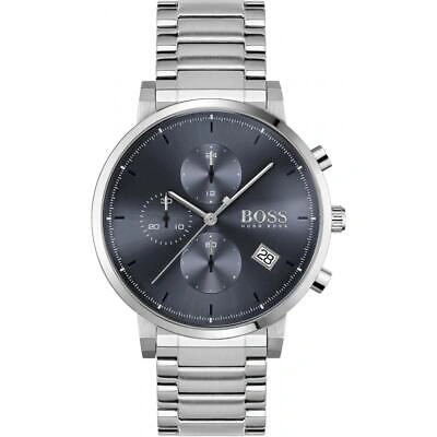 Pre-owned Hugo Boss Silver Mens Chronograph Watch Integrity 1513779