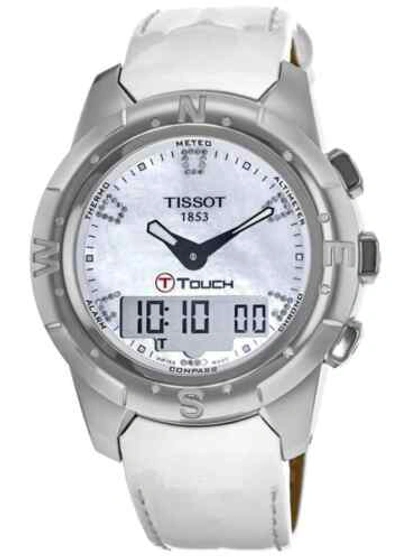 Pre-owned Tissot Women's T0472204608600 T-touch Ii Quartz Watch